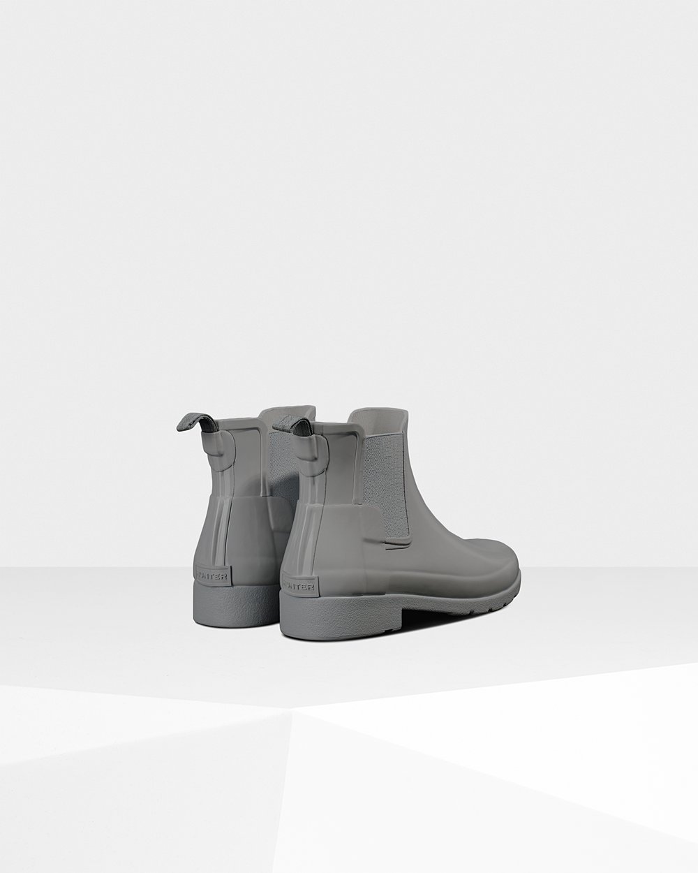 Hunter Refined Gloss Slim Fit Chelsea Boots - For Sale Cheap Womens Grey - GZQAEM840